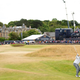 Cameron Young of the United States plays his second shot on the seventeenth hole during Day One of The 150th Open at St Andrews Old Course.